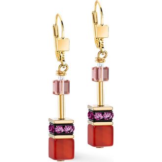 Coeur de Lion Geocube Iconic Precious Earring in Festive Red at Nordstrom