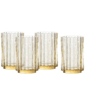 Fortessa Set of 4 Mahalo Stackable Glasses, 13.5oz Iced Beverage