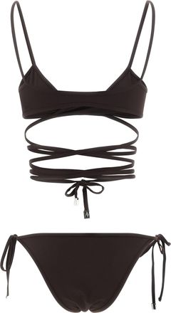 The Attico Womens Brown Polyamide Bikini Clothing