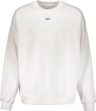 Off-white White Cotton Mens Sweatshirt