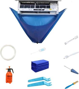 OEM Kit De Limpieza Ulisem Para Aire Acondicionado Split Mural: Funda Antipolvo Lavable Con Manguera