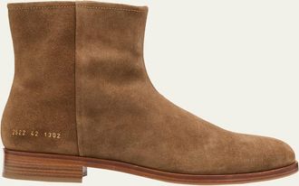Common Projects Mens Suede Side-Zip Ankle Boots