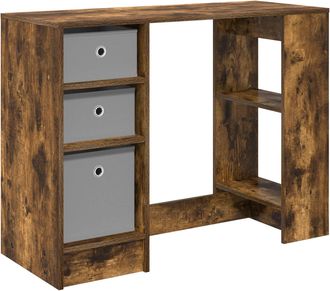 vidaXL Escritorio Roble Ahumado 100 X 40 X 75 Cm Madera De Ingenier&iacute;a Vidaxl