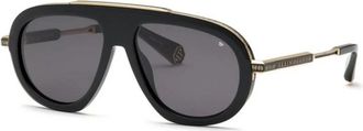 Philipp Plein Authentieke Bril met Topkwaliteit - Heren - Zonnebrillen - Zwart - 57 MM - Accessoires