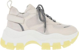 Prada Beige Lace Up Sneakers