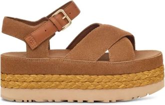UGG Aubrey Sandalen met Enkelbandje - Dames - Sandalen - Bruin - 40 EU - Leer - Schoenen