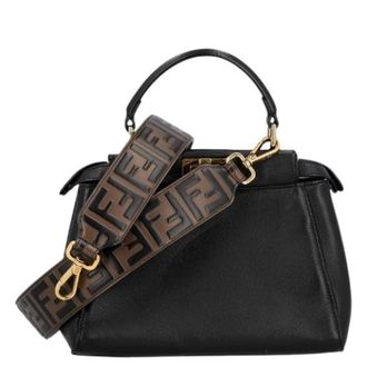 Fendi Pre-owned Peekaboo Mini Soft - Dames - Vintage Handtas - Zwart - ONE Size - Leer - Vintage