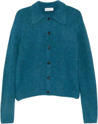 Dries Van Noten Mora Cardigan - Dames - Vesten - Blauw - M - Wol - Truien & Vesten