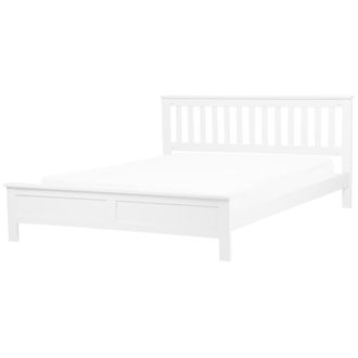 Beliani Beliani - Cama De Madera De Pino Blanca 180 X 200 Cm Estilo Escandinavo Mayenne