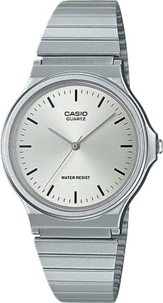Casio Mens Stainless Steel Analog Watch with White Dial - MQ-24D-7ECF