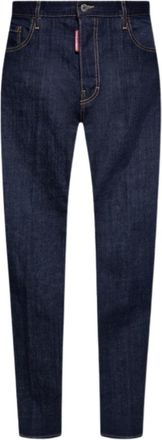 Dsquared2 Mens Dark Navy Blue Rinse Wash 642 Jeans Cotton - Size 32 (Waist)