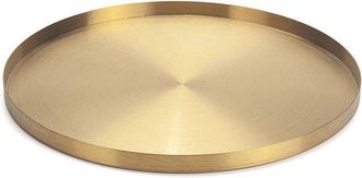 No Brand Bandeja Redonda Decorativa De Color Dorado, Ideal Para Guardar Joyas Y Cosm&eacute;ticos - 32 Cm