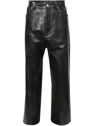 VETEMENTS leather trousers - Black