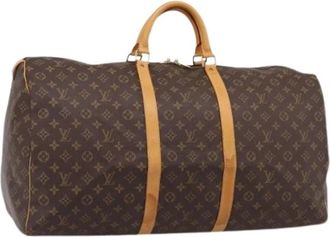 Louis Vuitton Pre-owned Keepall 60 Boston Bag - Dames - Vintage Weekendtas - Bruin - ONE Size - Leer - Vintage
