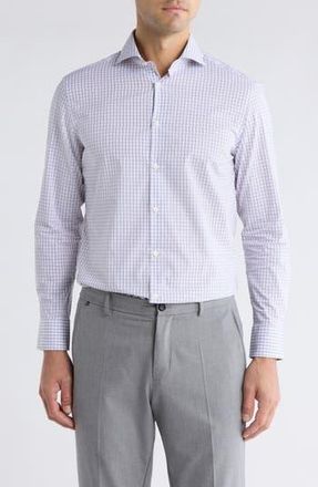 Ted Baker Slim Fit Four-Season Performance Dress Shirt in Red Multi at Nordstrom Rack, Size 14.5 - 32/33