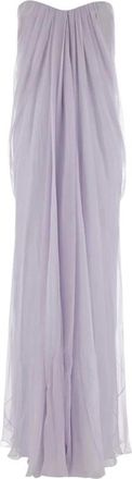 Alexander McQueen Vestido de Gala con Cors&eacute; Drapeado - Dresses - Mujer - P&uacute;rpura - S