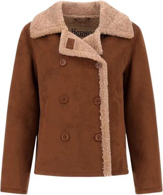 Herno Giacca in ecopelliccia - - Jackets - Donna - Marrone - M
