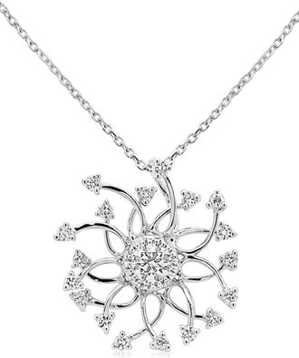HYT Jewelry 18kt white gold diamond pendant necklace - women - 18kt White Gold/White Diamond - One Size - Silver
