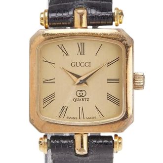 Gucci Pre-owned Watches, female, Yellow, Size: ONE SIZE Pre-owned Stainless Steel Quartz