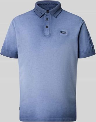 PME Legend Regular Fit Poloshirt mit Label-Stitching in Dunkelblau Melange, Gr&ouml;&szlig;e XXXL