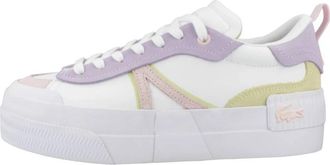 Lacoste Platform Leren Sneakers - Dames - Sneakers - Wit - 37 EU - Leer - Schoenen