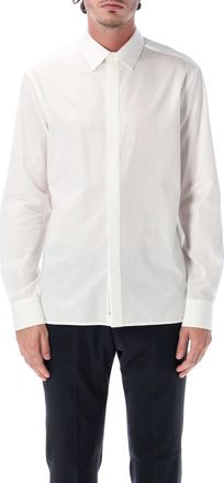 Lanvin Grosgrain Detail Classic White Shirt