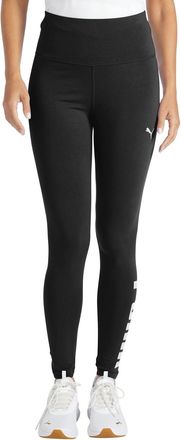 Puma Womens Athletic Logo Tights (Available in Plus Sizes) Leggings, Black-White Ss25, L