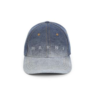Marni Blue Denim Logo Baseball Hat
