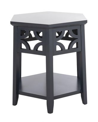 Safavieh Mesa auxiliar de madera de bayur gris