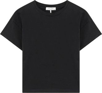 Rag & Bone Womens Kelly Boxy Jersey Tee, Black