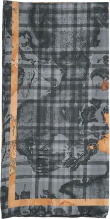 Alviero Martini 1A Classe Sciarpa a quadri - Grigio