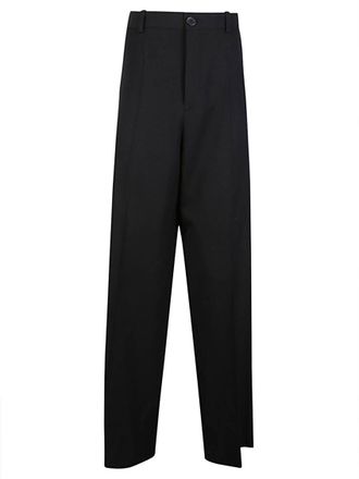 Balenciaga Black Flat Front Pant