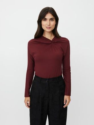 Masai Mabelvina Asymmetric Twist Neck Top in Tawny Port at Nordstrom, Size Xx-Large