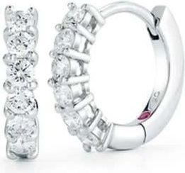Roberto Coin 18K White Gold Diamond Pave Small Huggie Earrings