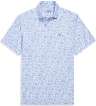 Vineyard Vines Sankaty Performance Polo in Mai Tai Toss - White at Nordstrom, Size Xx-Large