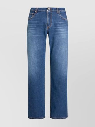 Etro straight-leg denim trousers with five pockets