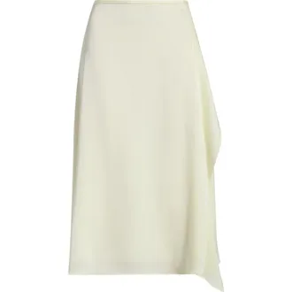 Theory Satin Midi Skirt in Lemongrass at Nordstrom, Size 10