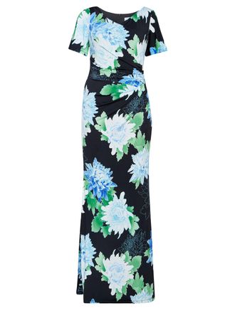 Gina Bacconi Womens Jaylene Jersey Maxi Dress - Floral - Size 22 UK