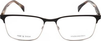 Rag & Bone Mens Black Rectangular Eyeglass Frames RNB7051/G-3