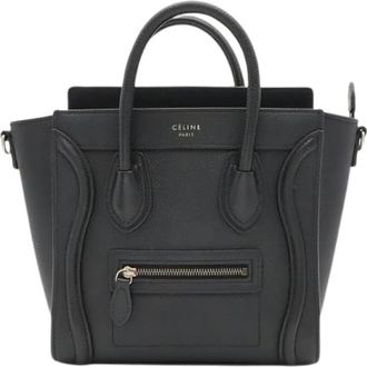 Celine Pre-owned Vintage Leren Handtas - Dames - Vintage Handtas - Zwart - ONE Size - Leer - Vintage