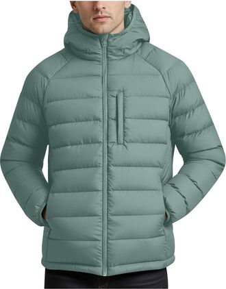 Generic Mens Padded Jacket Warm Puffy Coats Soft Full Zip Thermal Waterproof Jackets Quilted Windproof Insulated Coats Lightweight Puffer Jacket for Hiking Ca