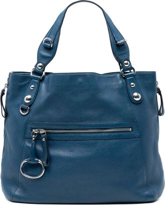 Gucci Pre-owned Womens Large Leather Icon Bit Zip Tote - Blue - One Size