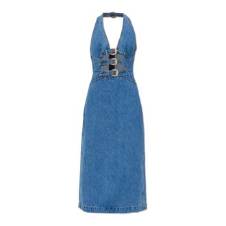 Cult Gaia Midi Dresses, female, Blue, Size: 3XS Estelle Denim Dress