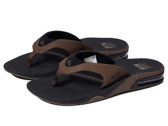 Reef Fanning Mens Sandals Black/Tan 1 : 10 D - Medium, Synthetic