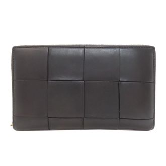 Bottega Veneta Black Leather Long Wallet (Bi-Fold) (Pre-Owned)