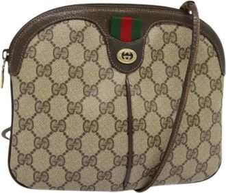 Gucci Pre-owned Cross Body Bags, female, Beige, Size: ONE SIZE Pre-owned Canvas Crossbody Bag