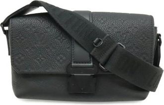 Louis Vuitton Pre-owned Monogram Taurillon S Cape Messenger Bag - Dames - Vintage Schoudertas - Zwart - ONE Size - Leer - Vintage