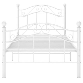 Berkfield Home Comfortable Bed Frame White Metal 100x200 cm