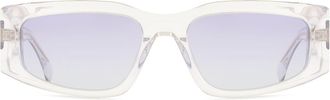 Arise Collective Rectangle Full Rim Plastic Womens Sunglasses Clear Size 54 - Free Lenses - Arise Collective