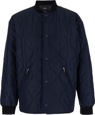 A.P.C. Dark Blue Regular Fit Quilted Jacket